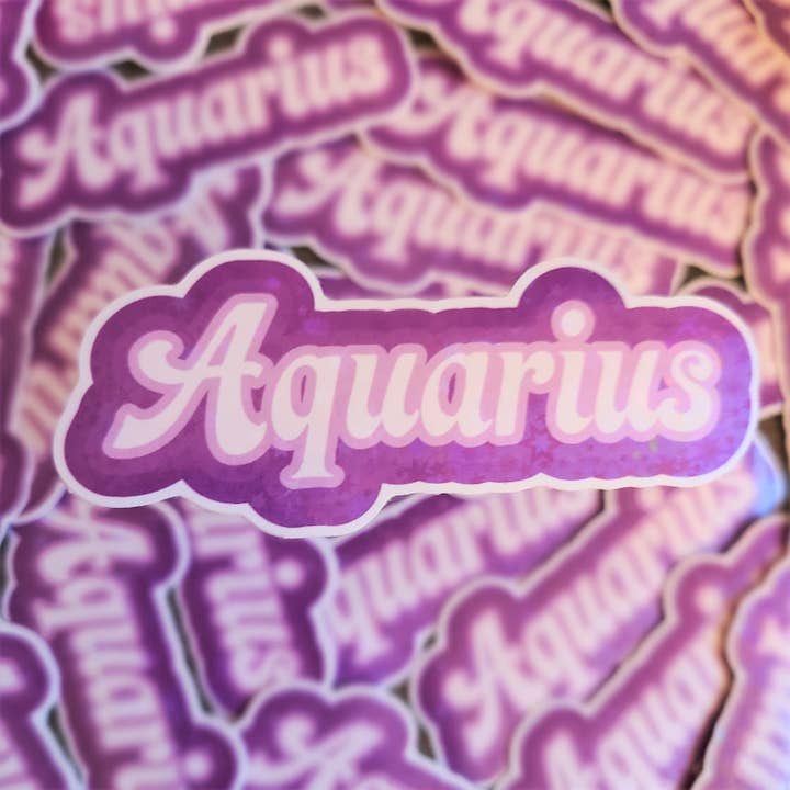 Wassermann Sternzeichen Holographischer Aufkleber für den Großhandel von Boxford Comma