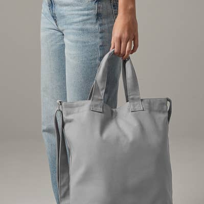 Logo Free Clothing – wholesale Tote bag – Unisex – BagBase Canvas Day Bag | Tote Bag | 15 Litre Capacity | Adjustable Strap | Grey or Black | One Size2