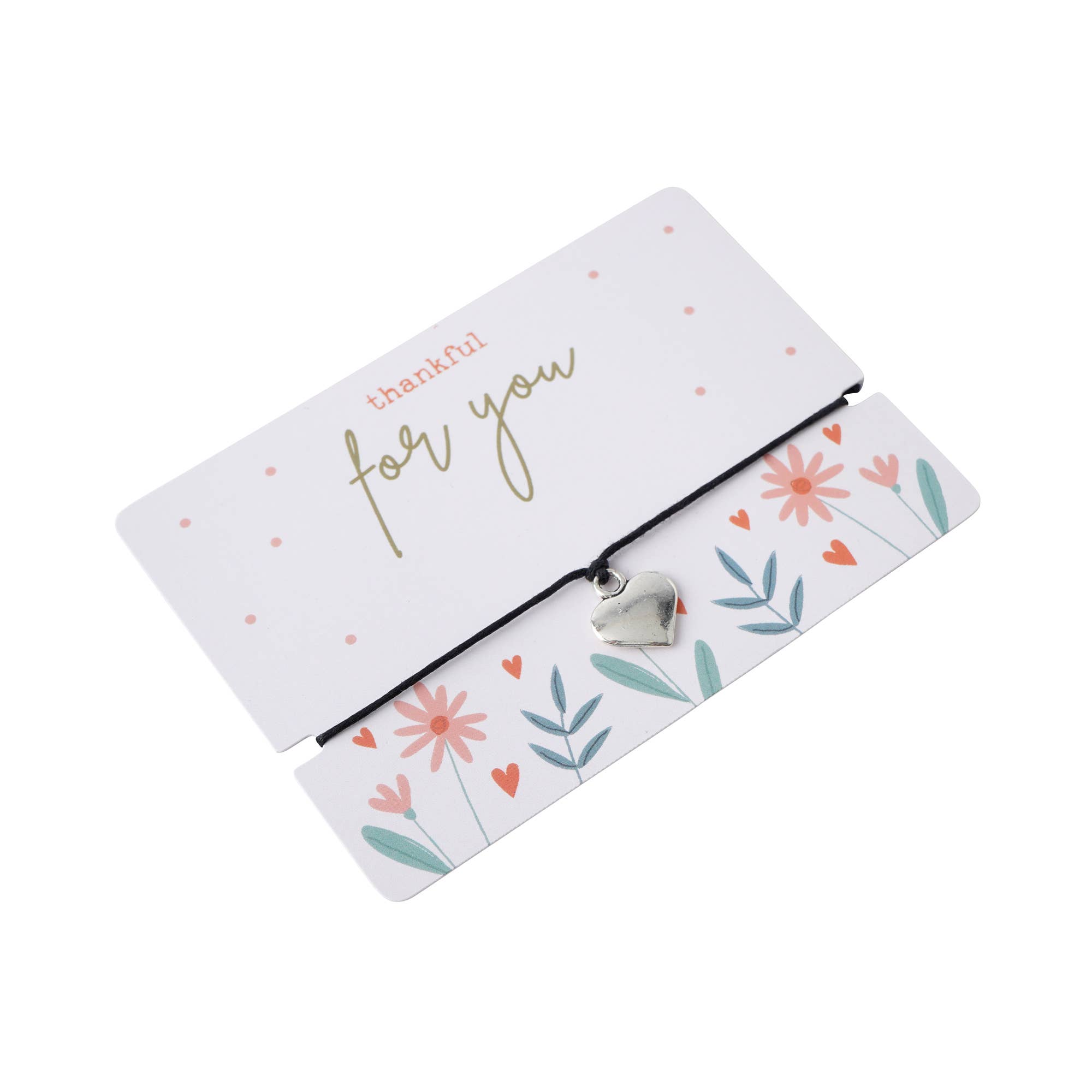 CGB Giftware - Vendita all'ingrosso Braccialetto con ciondolo/pendente - Braccialetto con scritta «Thankful For You», con scritta «Thankful For You», su1