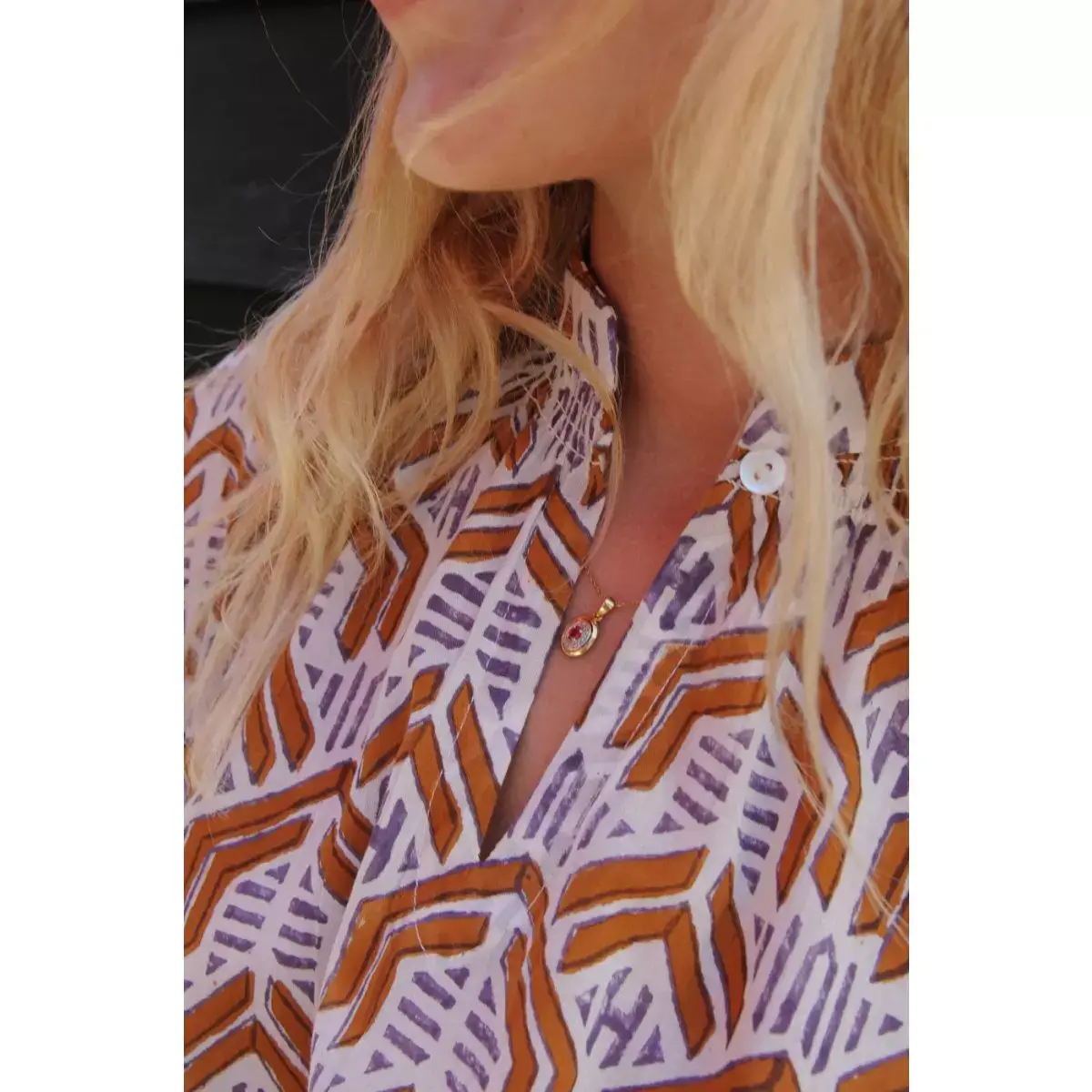 B A O B A B - Mode - Wholesale Blouse - Women's - NINIA saffron printed blouse2