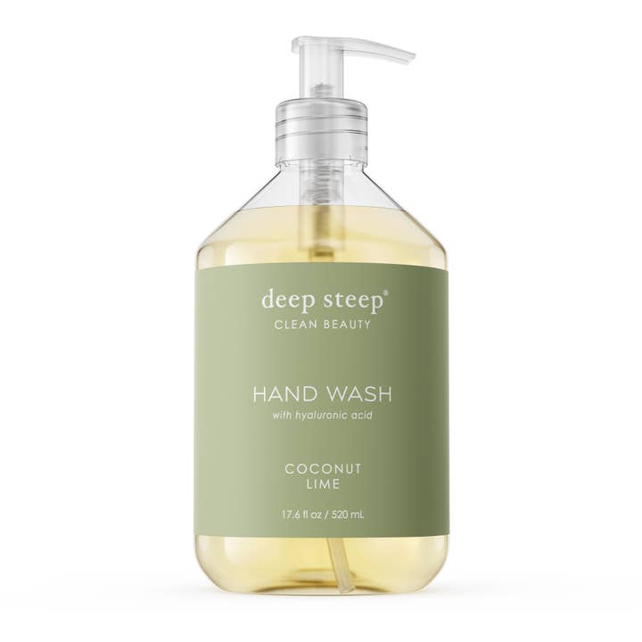 Argan Oil Liquid Hand Wash - Coconut Lime 17.6oz for wholesale by Deep Steep Clean Beauty