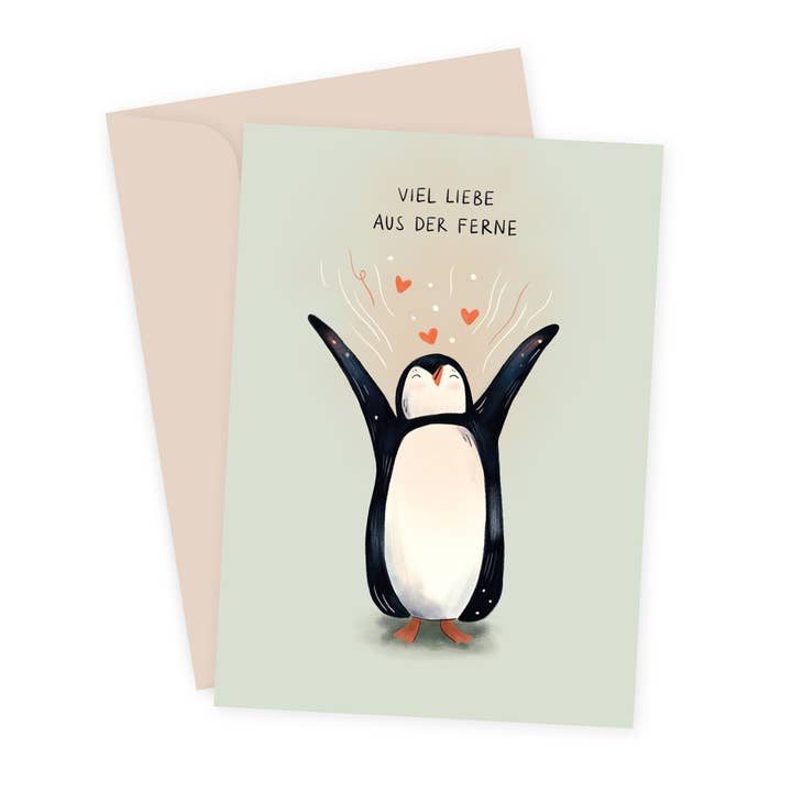 Biglietto pieghevole «Lotus love from afar» per la vendita all'ingrosso da parte di Sarah von Rickenbach