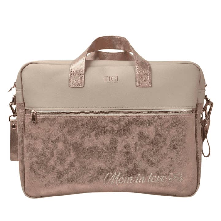 TICI Handmade - Wholesale Diaper Bag - Baby - Stroller Bag - Pink and Cream Mom Bag1