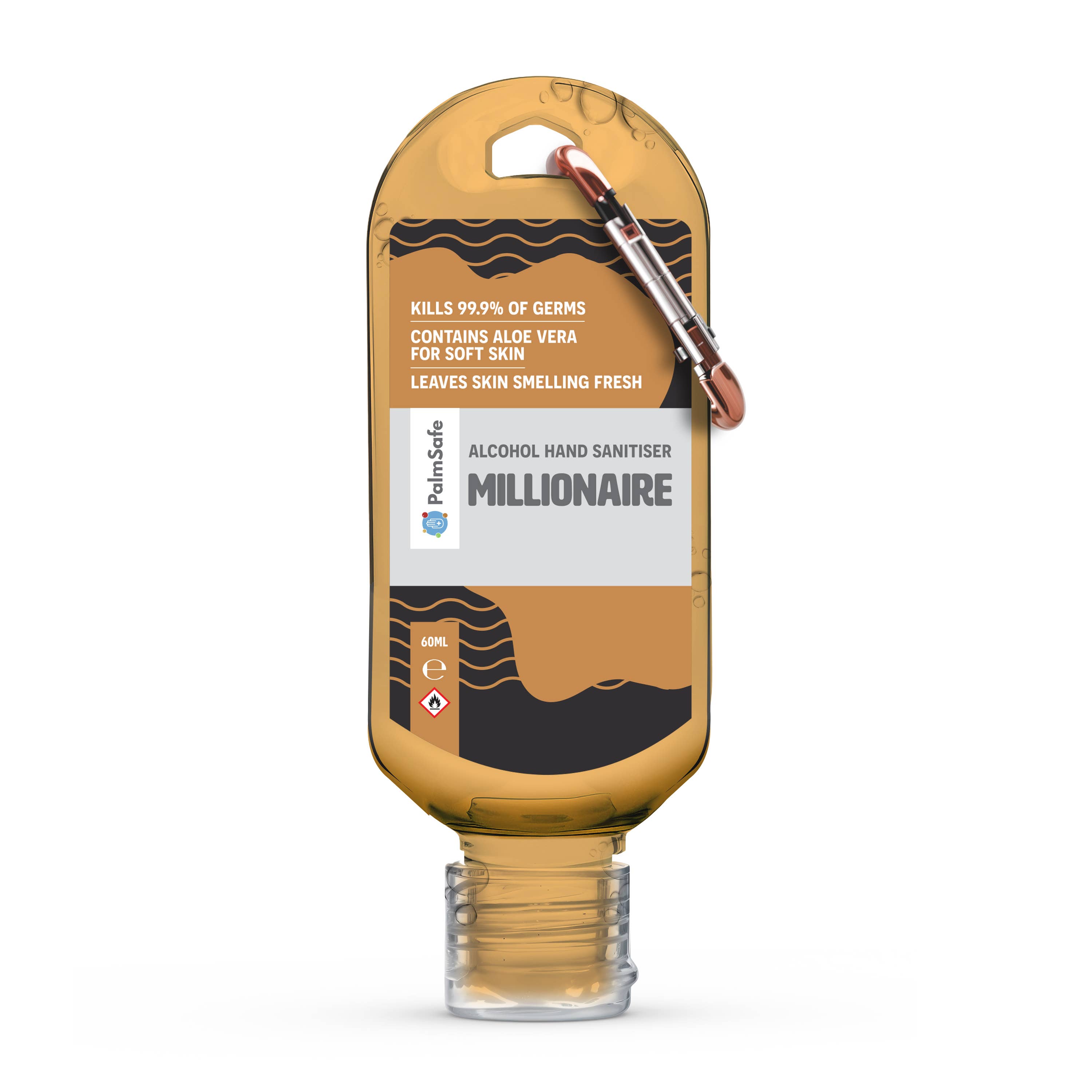 Palm Safe – wholesale Hand sanitiser – 60ml Clip Bottles26