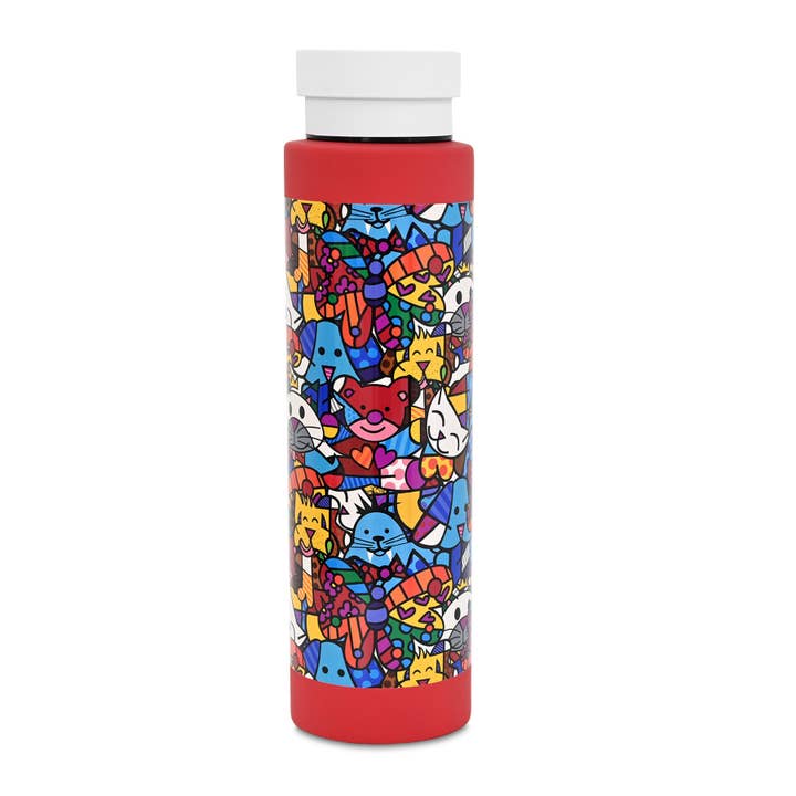 BRITTO WATER BOTTLE - BEST FRIENDS (RED) for wholesale by BRITTO®