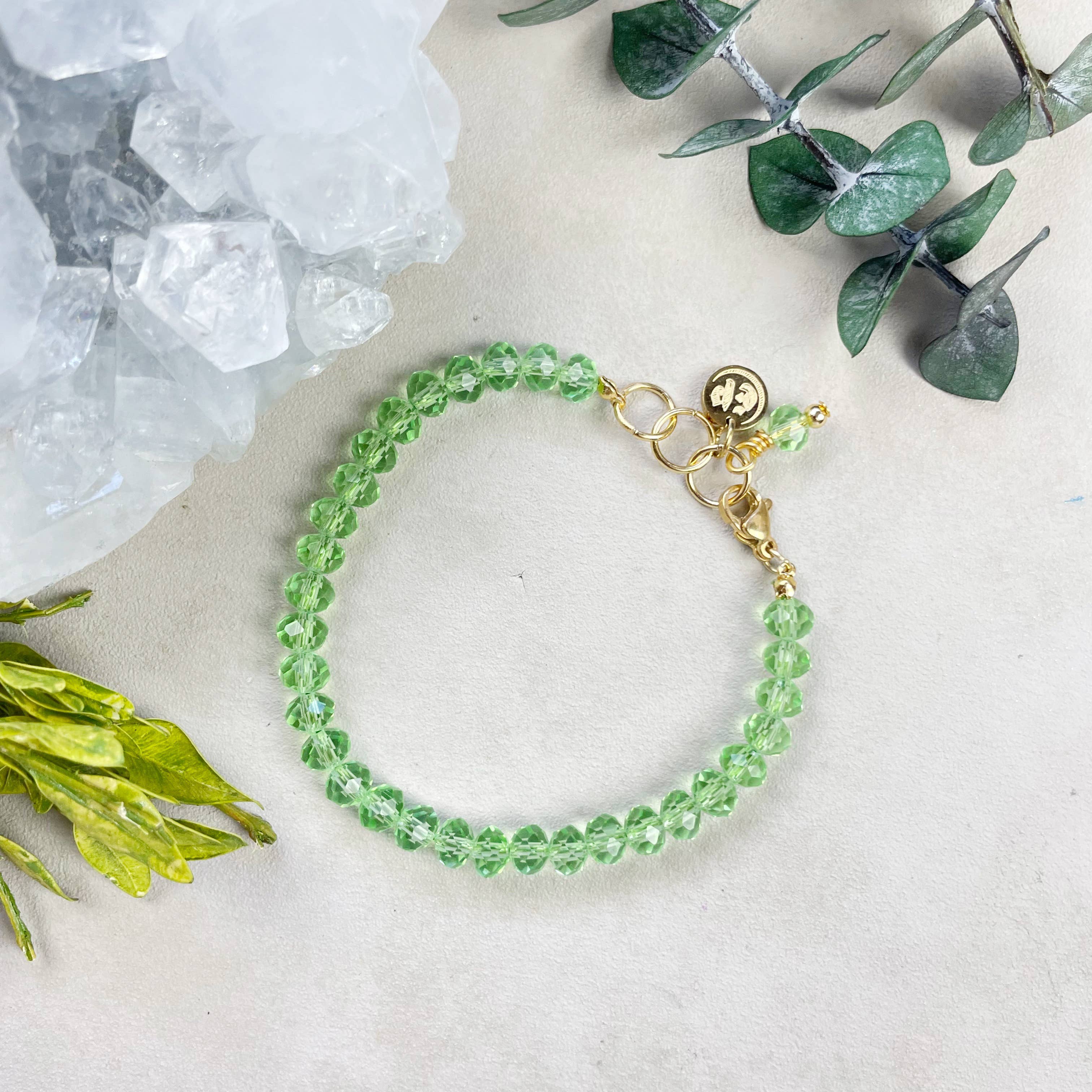 Ewelina Pas Jewelry - Wholesale Beaded Bracelet - Gloria// Translucent Mint Crystal Beaded Bracelet8