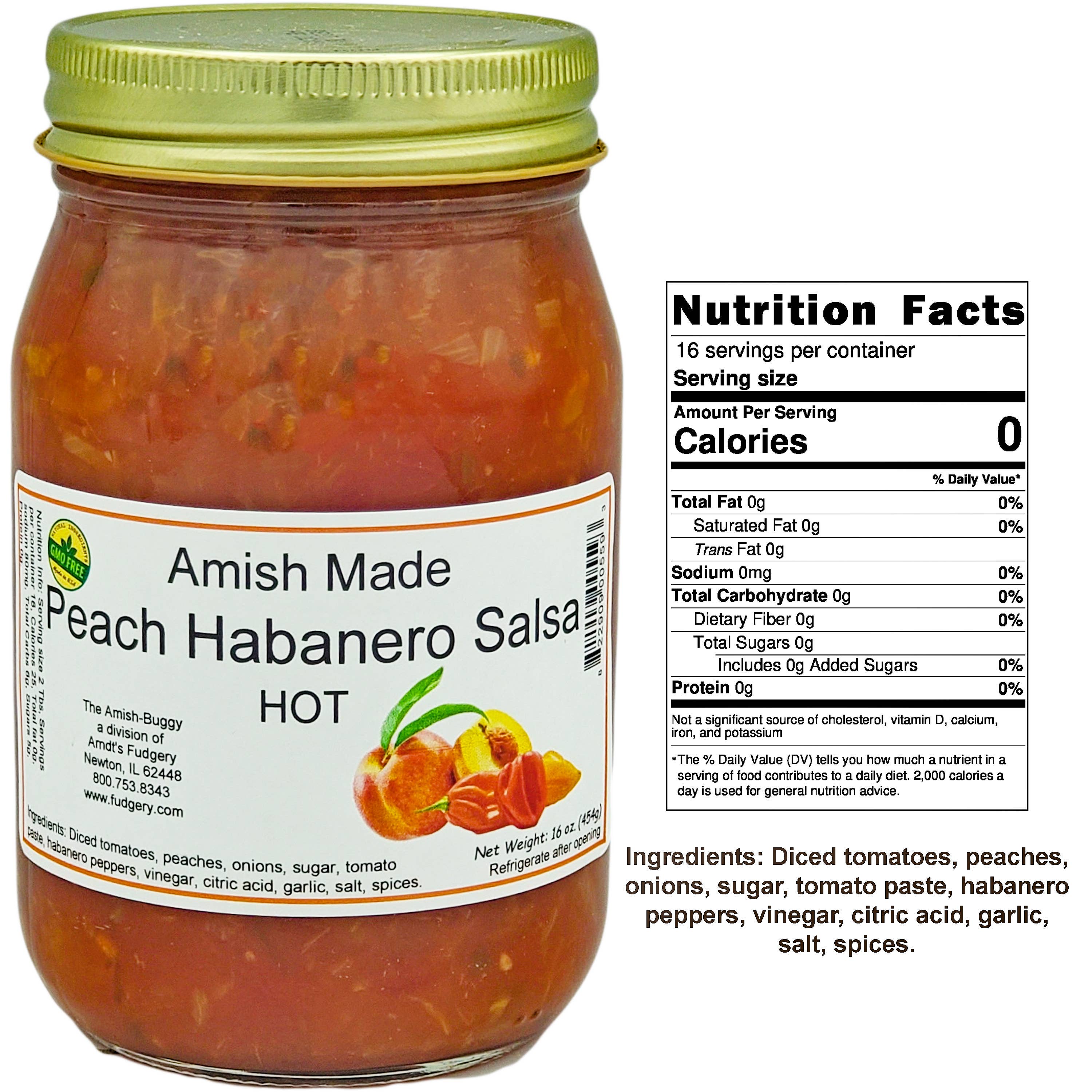 Arndt's Fudgery LLC - Wholesale Salsa - Amish Fresh Made Salsa 16 oz. Jar10