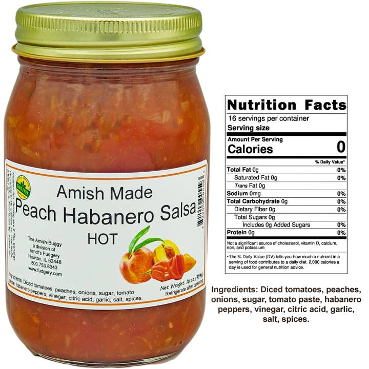 Arndt's Fudgery LLC - Wholesale Salsa - Amish Fresh Made Salsa 16 oz. Jar10