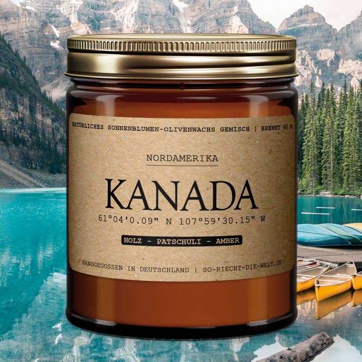 Canada candle - wood | patchouli | amber for wholesale by So riecht die Welt