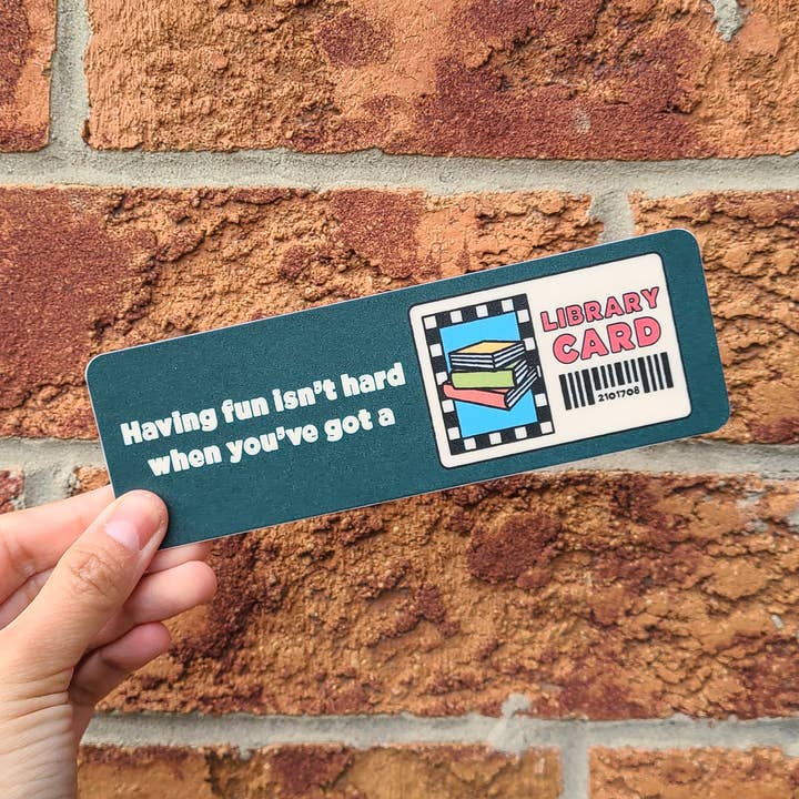 Library Card Bookmark for wholesale by Mad Love Creative Co.
