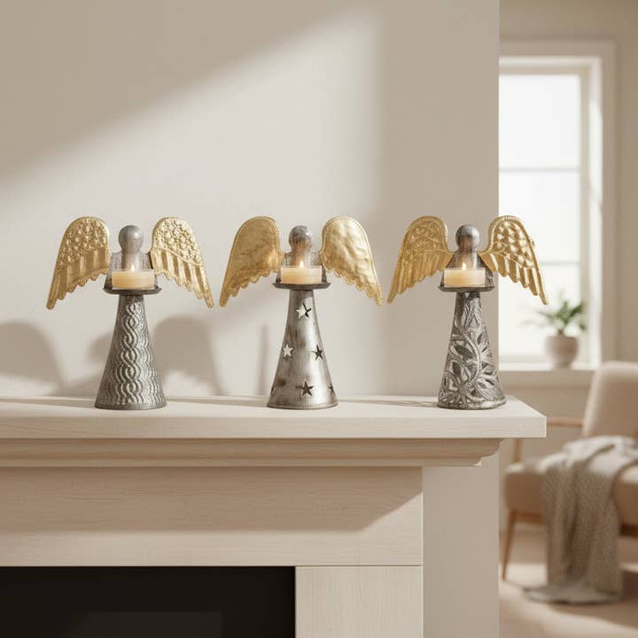 Porte-bougies Angel en métal pour la vente par Dandarah (Ships from USA)