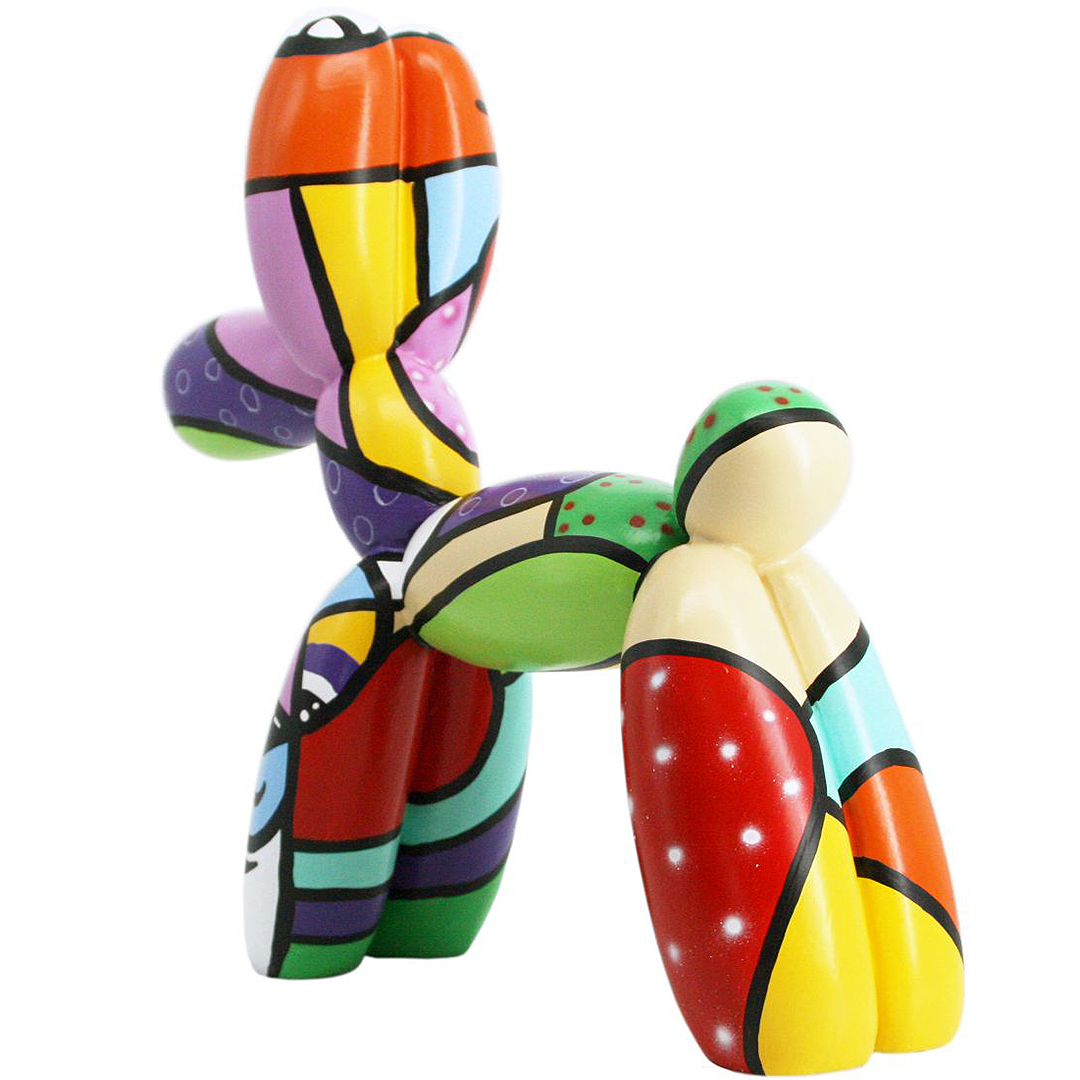 JULIARTE – wholesale Dekorativ statyett – BALLON DOG SWEETY - handmålad konstfigur5