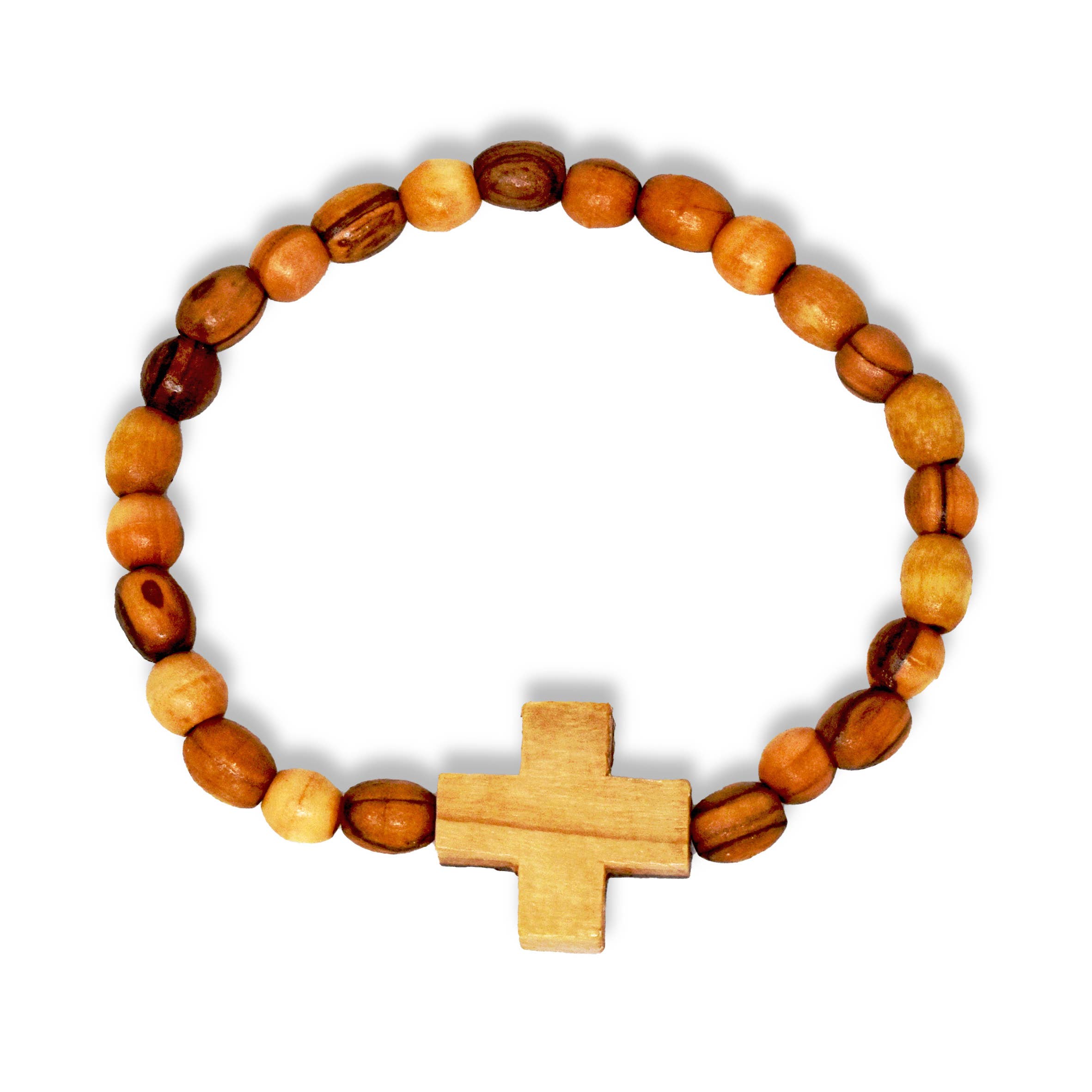 Fair to Trade Ltd – Engroshandel Perlearmbånd – Håndskåret oliventræskorsarmbånd fra Betlehem0