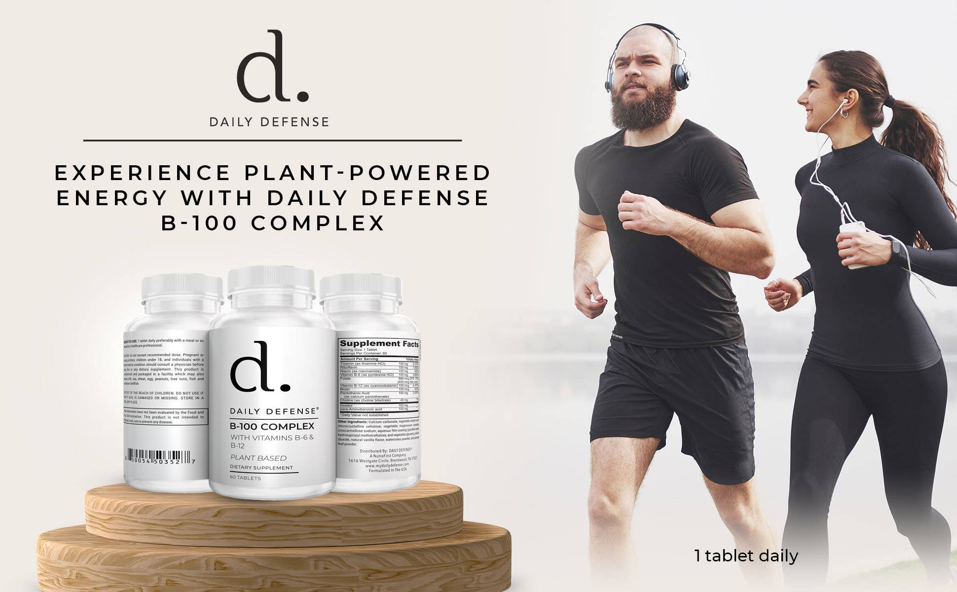 Nutrafirst, Inc - Wholesale Oral Supplement/Vitamin - B Complex Vitamins for Men & Women - Daily Defense B-100 8