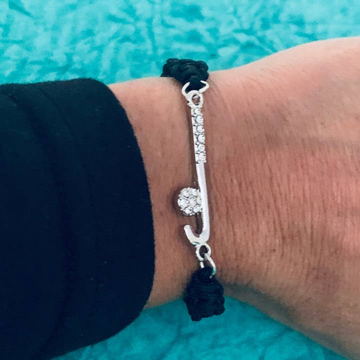 Sportybella – wholesale Charm/dangle bracelet – Field Hockey Stick Rope Bracelet1