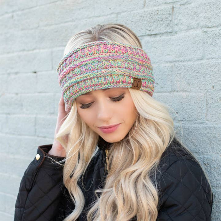 Truly Contagious - Wholesale Fashion Headband - Women's - CC Multi Color Sherpa Lined Women's Headwrap ( HW-826 )12