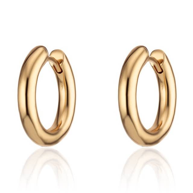 Boucles d'oreilles créoles épaisses Hannah Martin pour la vente par Scream Pretty - Recycled Sterling Silver Jewellery