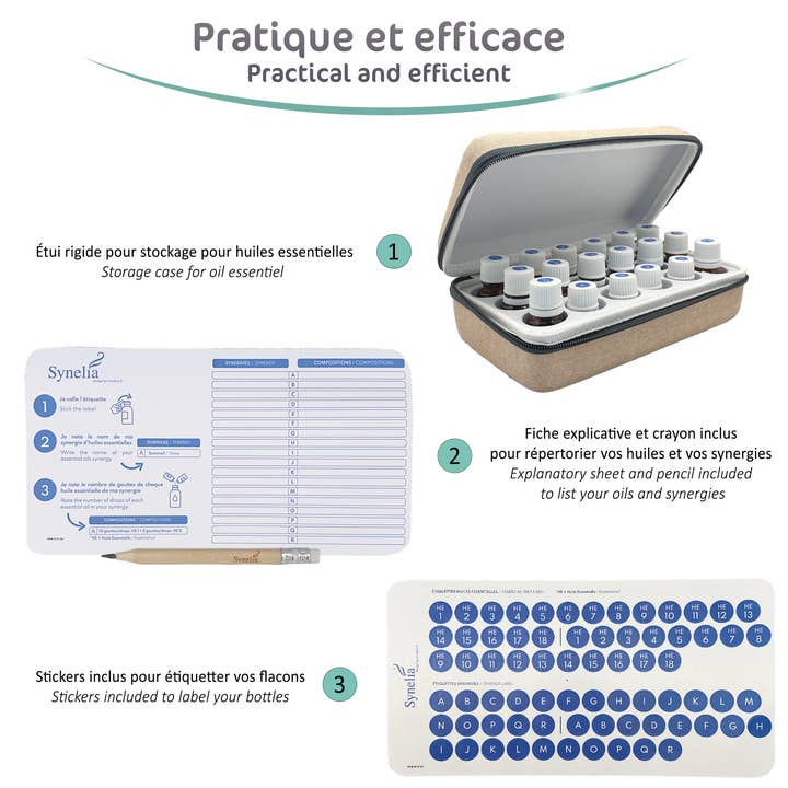 Innobiz USA - Wholesale Essential Oil Holder - Synelia Case 18 Essential Oils - Beige3