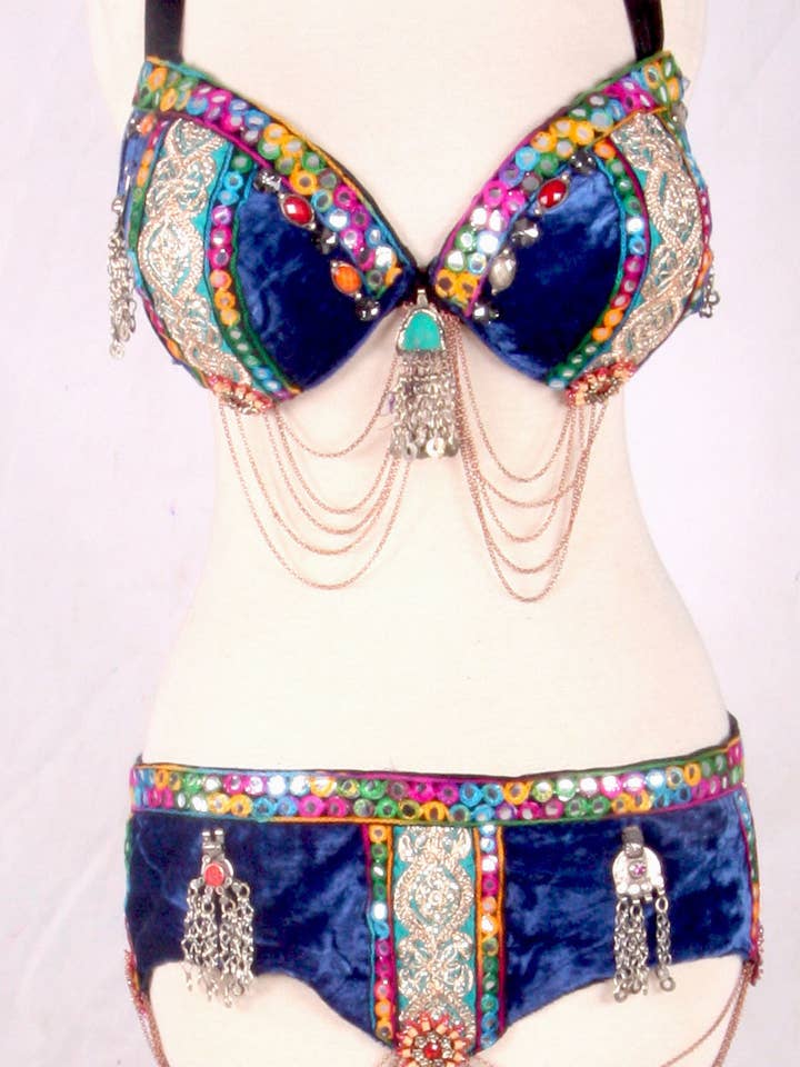 Cinturón Sujetador Marrakech Azul para venta al por mayor de Senoritas Tribal Designs
