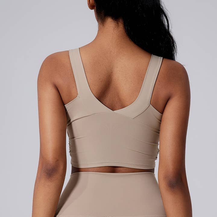 Sodalemon - Wholesale Athletic Top - Women's - Women Open-Back Yoga Bra Waist-Cinching Workout Tank Top13