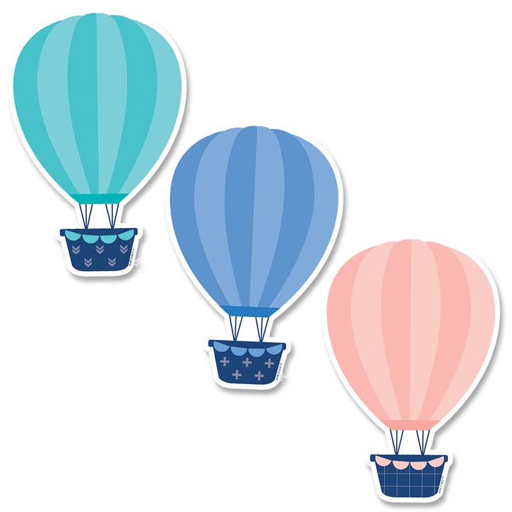 Calm & Cool Hot Air Balloons 6" Designer Cut-Outs for wholesale by Creative Teaching Press