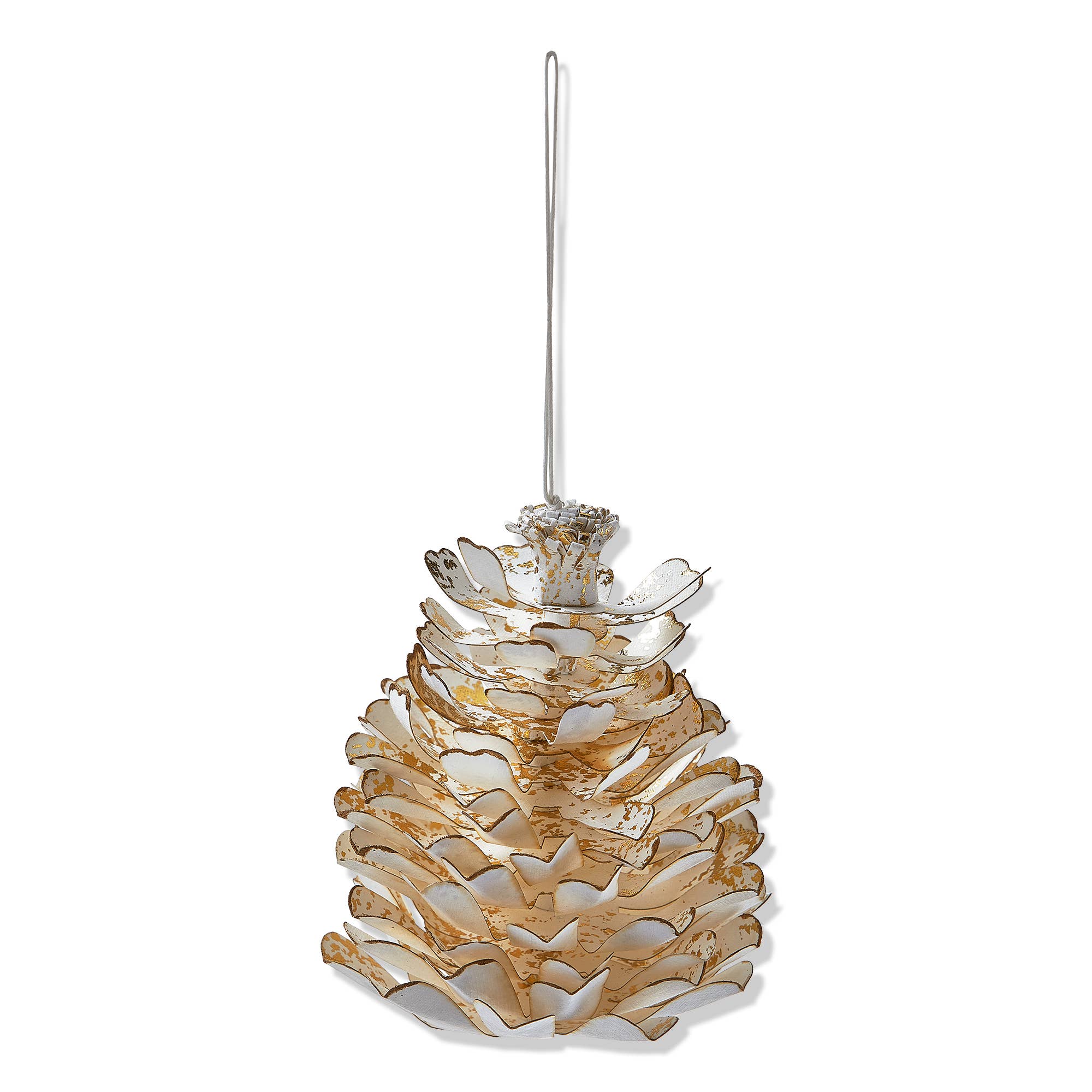 tag - Wholesale Ornament - Paper Pinecone Decor White Christmas0