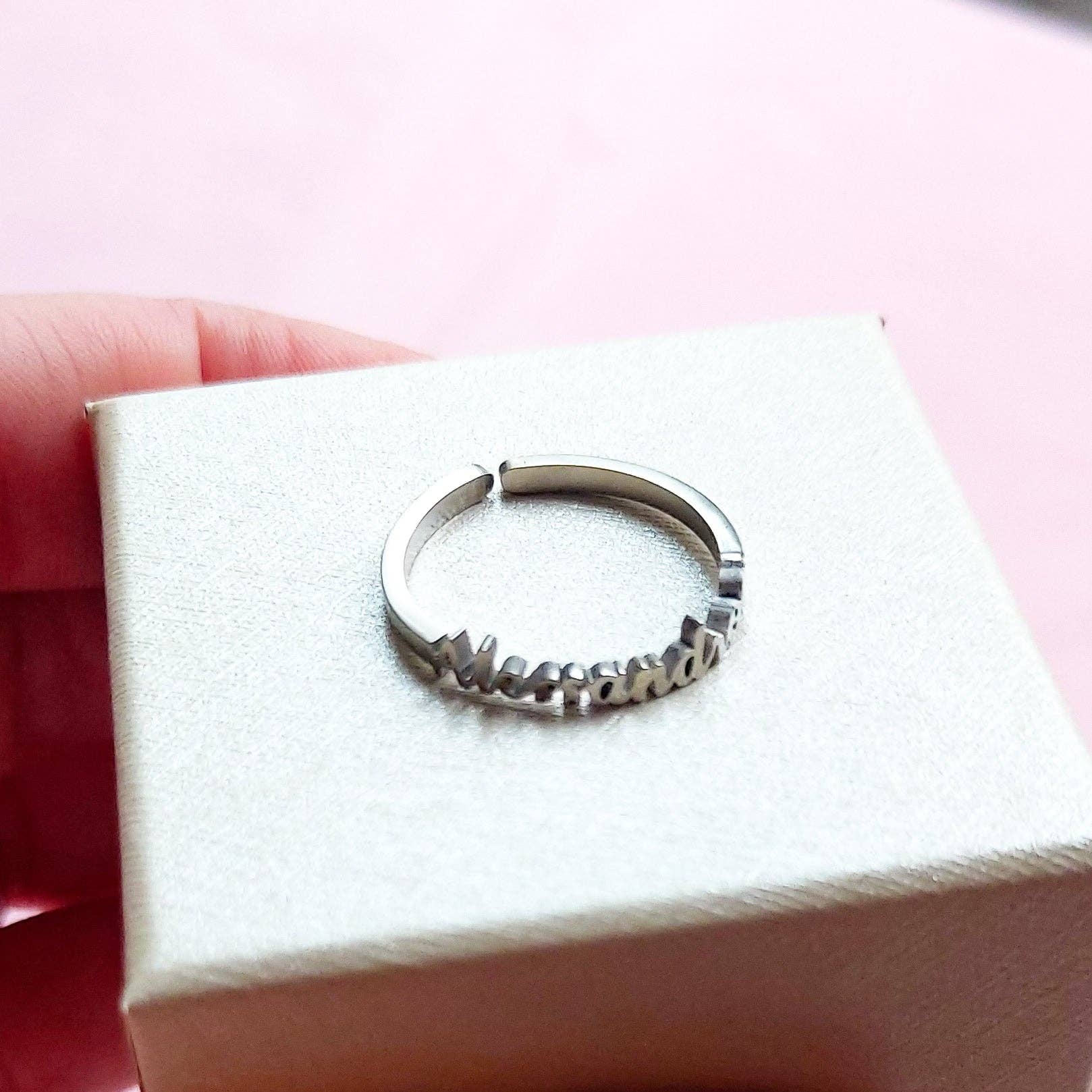 Daemon srls - Wholesale Signet Ring - Anello Nome PERSONALIZZATO ❤️ ACCIAIO INOSSIDABILE regolabile3