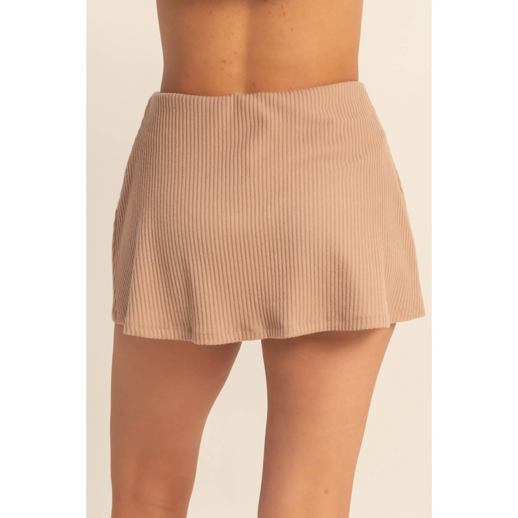 Double Zero - Wholesale Skort - Women's - Ribbed Elastic Waist Mini Skort24