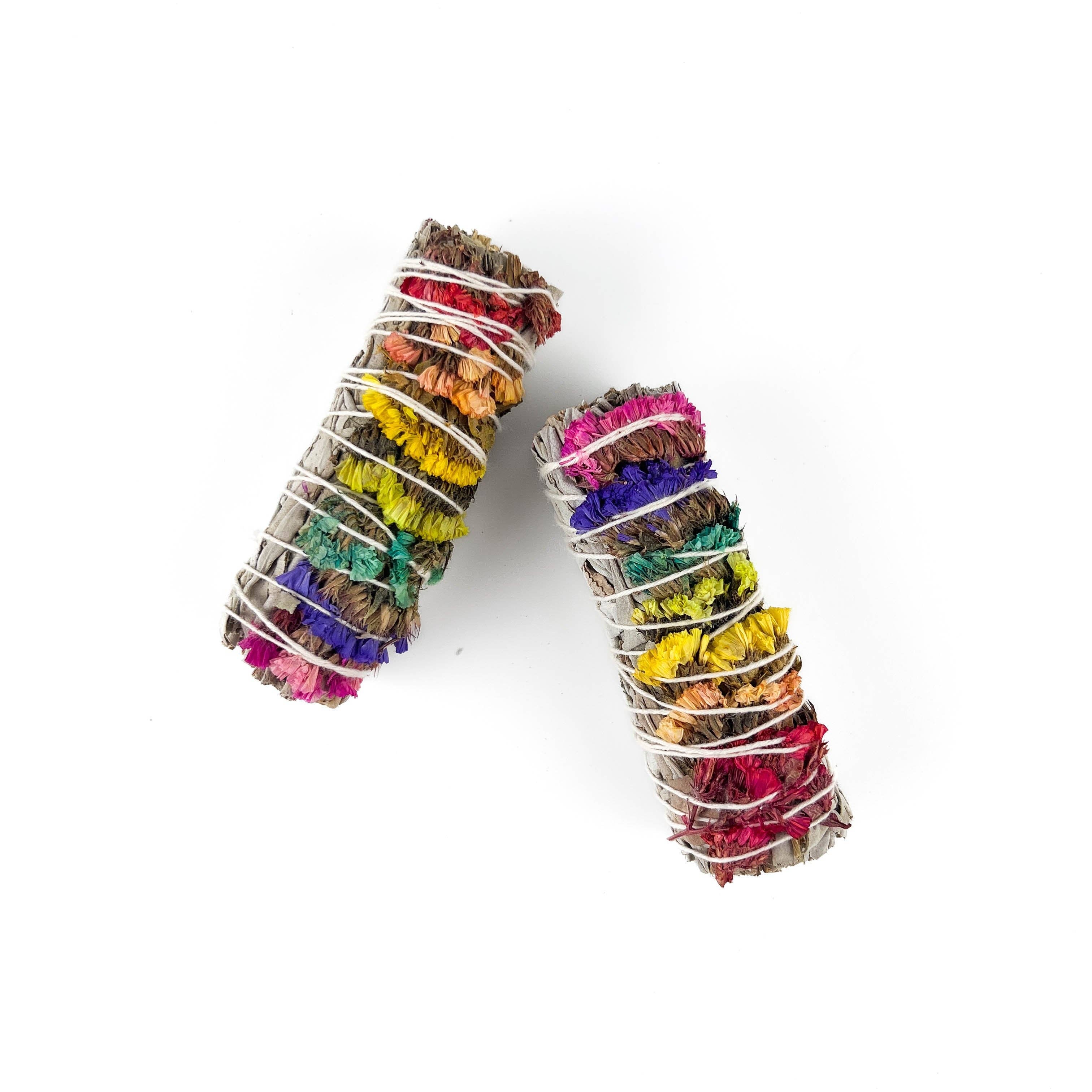 GREENROOTS USA LLC - Wholesale Sage Bundle - 7 Chakra Sinuata Flower White Sage 4" Organic Grown In Cali6