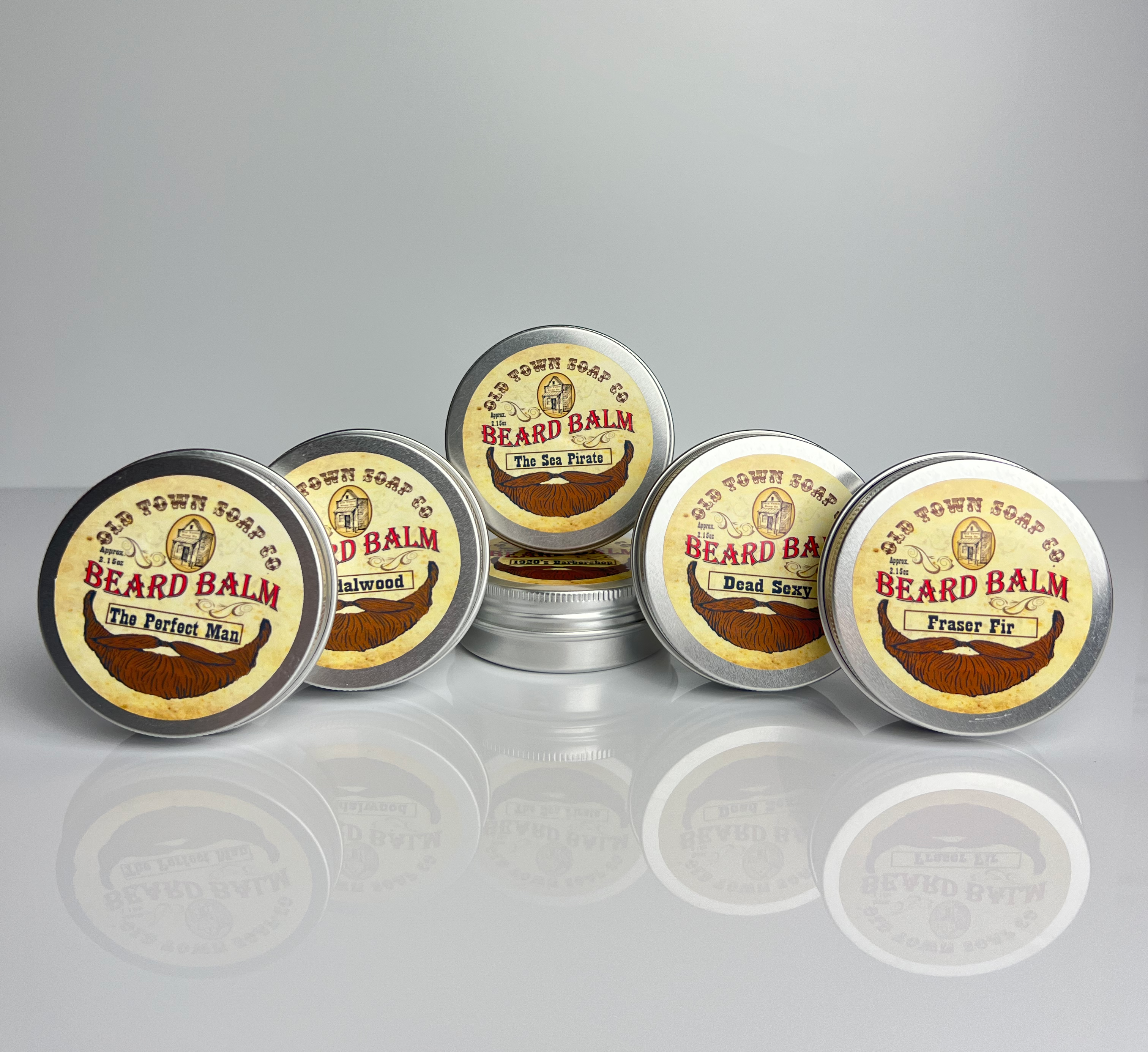 Old Town Soap Co. - Wholesale Beard Styling Product - Conditioning Beard Balm -6 scents. Quality oils & butters0