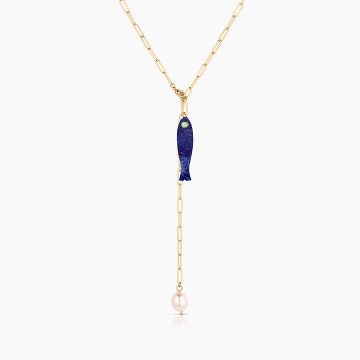THATCH - Wholesale Y-Neck/Lariat Necklace - Fortuna Lapis Lariat Necklace