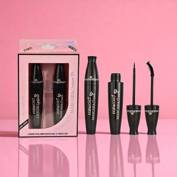 SET MASCARA & EYELINER SCHWARZ ULTRA KEVIN & COCO KC247943 für den Großhandel von Kcosmetique