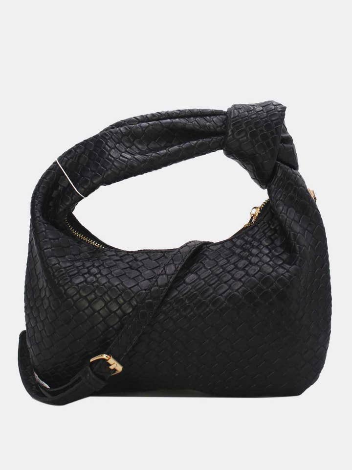 Croissant Shape Woven Effect Pouch 24P-6098 for wholesale by Tom&Eva (F.D.M diffusion)