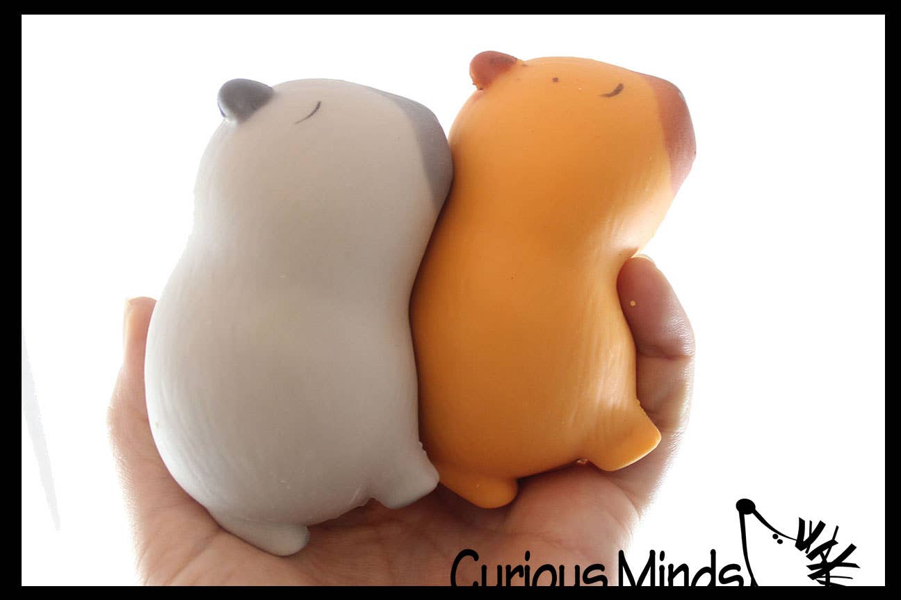 Curious Minds Toys - Wholesale Squishy Toy - Kids & Baby - 1 Capybara Squishy Squeeze Stress Ball Soft Doh Filling - L6