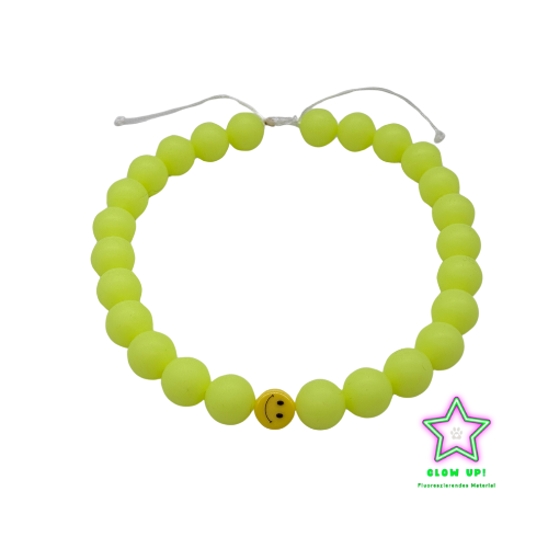 Hilde´s Schätze – wholesale Pet collar – Dog – Dog Light Chain "GLOWIE Smile Yellow"1