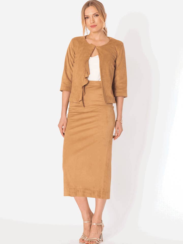 Ruffle-jakke i 90 % polyester, 10 % elastan og 100 % bomuld for engroshandel hos Siste's S.p.A.