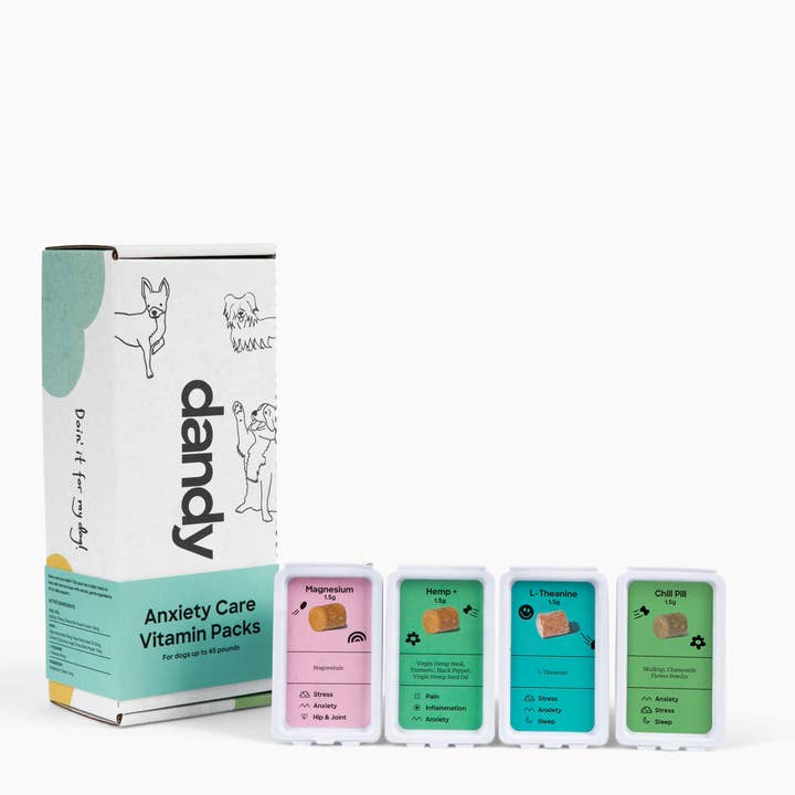 Pack de soins contre l'anxiété formulé pour animaux de compagnie, petit pour la vente par Dandy