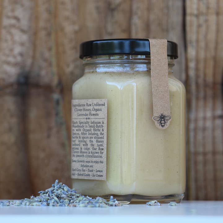 Blue Sage Honey Co. - Wholesale Honey - Lavender Infused Raw Honey Floral Honey Real Flowers
