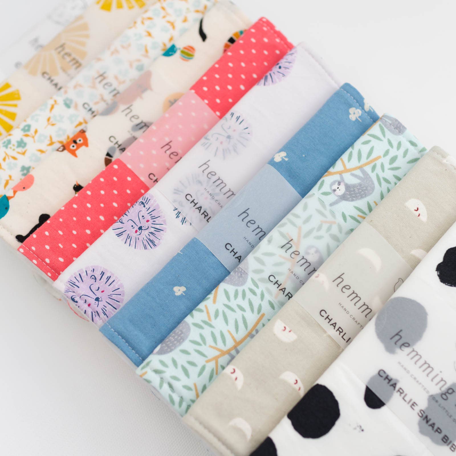 Hemming Birds - Wholesale Bib - Baby - Charlie Snap Bib - Strawberry2