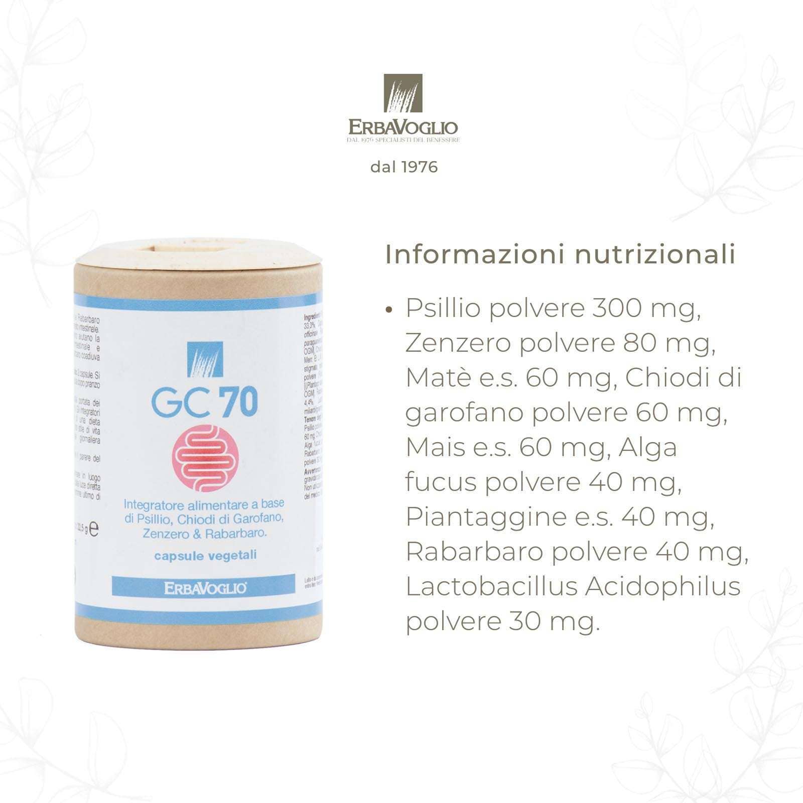 Erbavoglio - Wholesale Oral Supplement/Vitamin - Gc 70 Colon Cleansing Capsules2