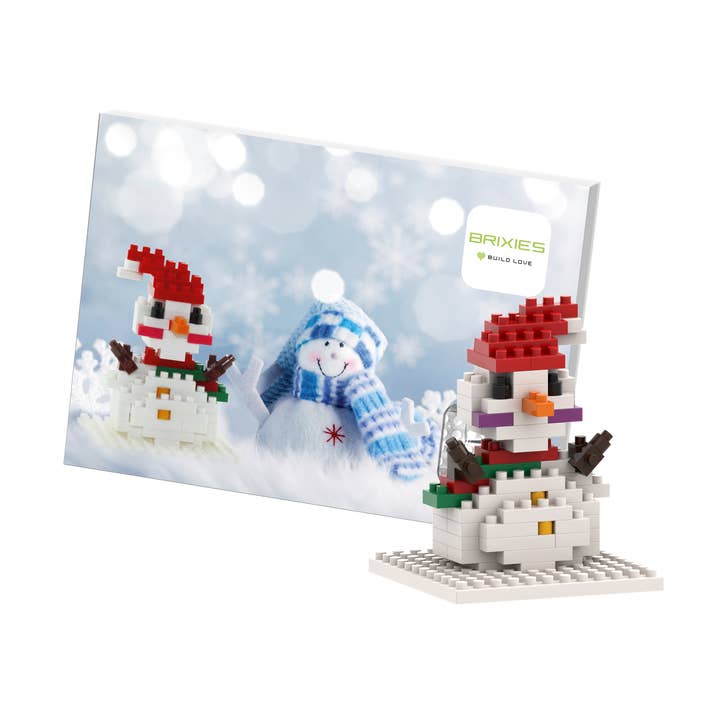 Cartolina BRIXIES Pupazzo di Neve per la vendita all'ingrosso da parte di Brixies