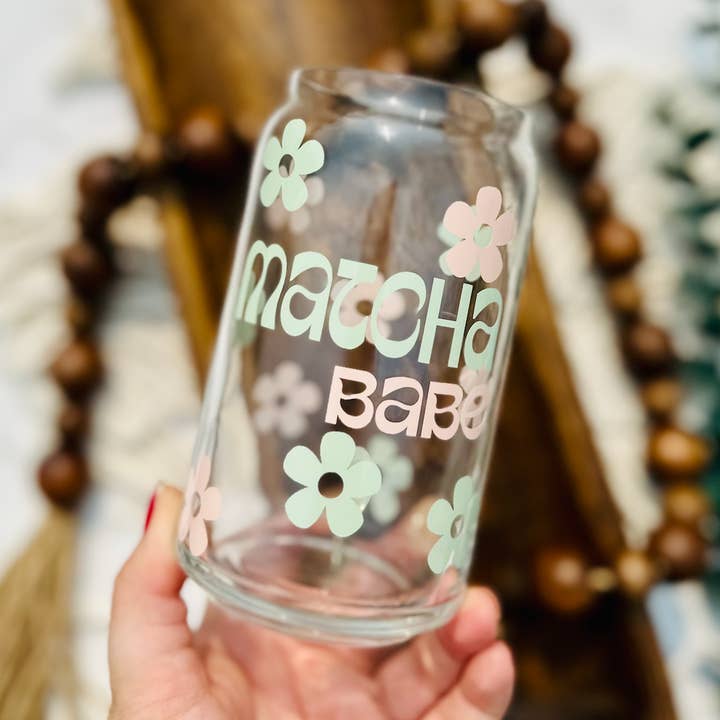 Bonita Bella Creations - Wholesale Drinking Glass/Cup - Matcha Beer Can Glass 16oz or 20oz0