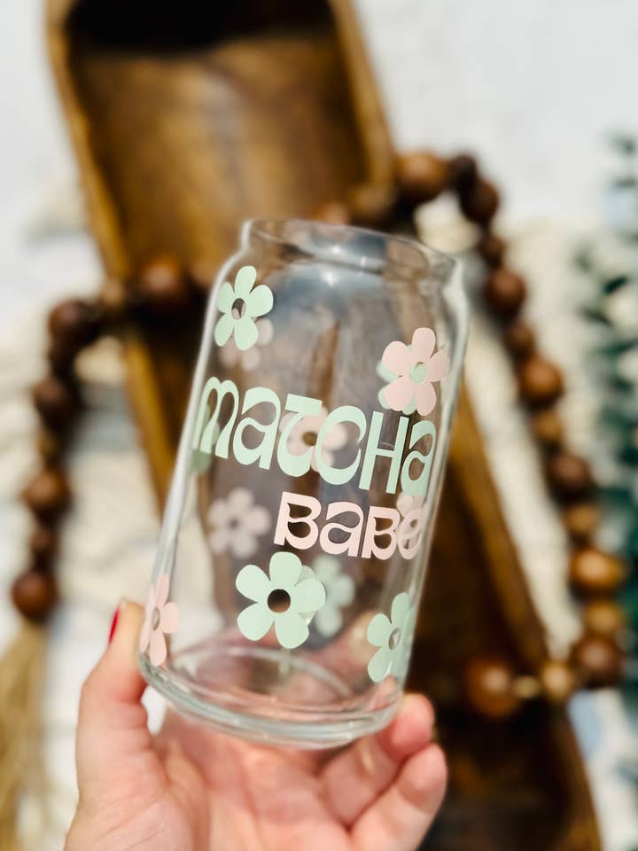 Canette de bière Matcha en verre 16 oz ou 20 oz pour la vente par Bonita Bella Creations