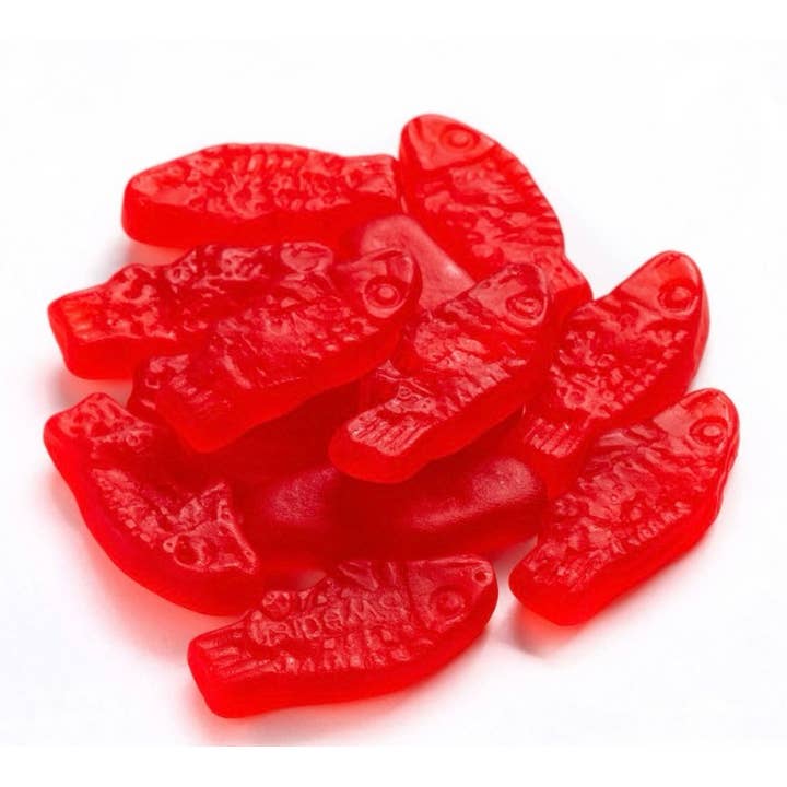O'Shea's Candies Sweet Shop - Wholesale Gummy - Nostalgic 1957 Original Swedish Mini Fish 🐟24ct Display Box1