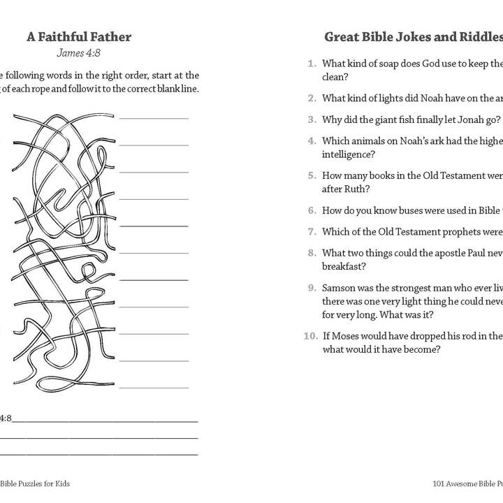 Harvest House Publishers Gift & Specialty Books - Wholesale Preschool Book (3-5) - 101 Awesome Bible Puzzles for Kids4