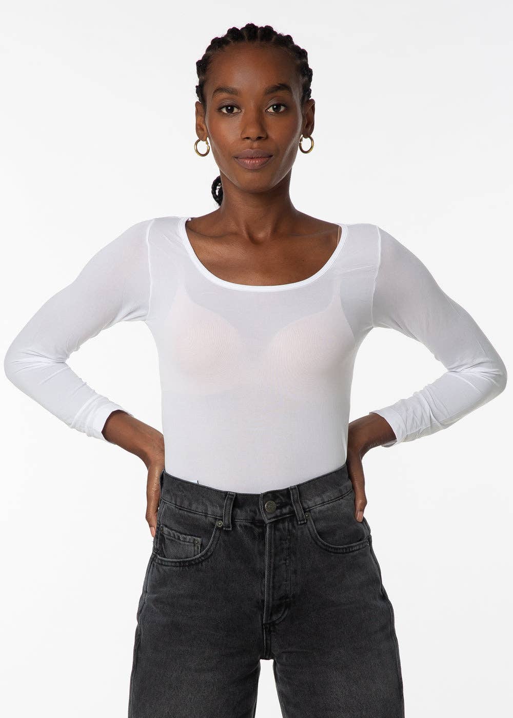 AMB Designs - Wholesale Knit Top - Women's - Solid Scoop Neck Second Skin Top8