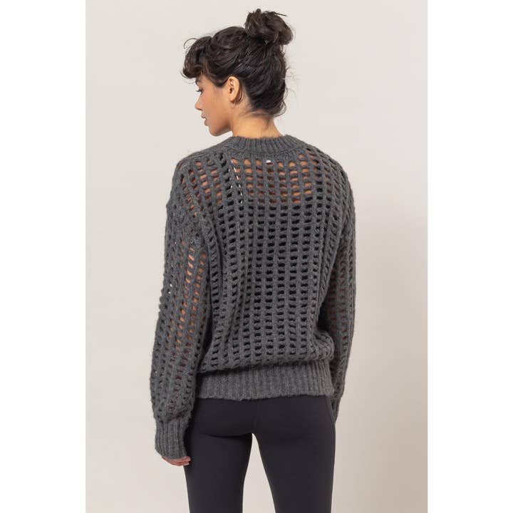 Double Zero – wholesale Tröjor – Dam – Öppen stickad långärmad tröja11