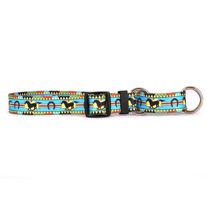 Running Horse Blue Martingale w/clip for wholesale by Yellow Dog Design