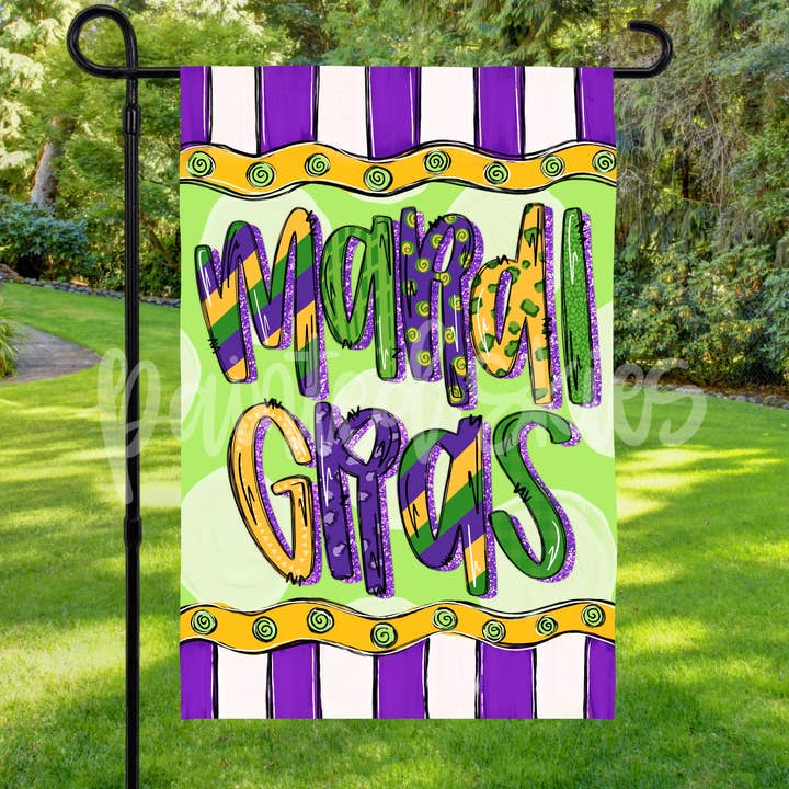 Mardi Gras Garden Flag for wholesale by Painted Skies