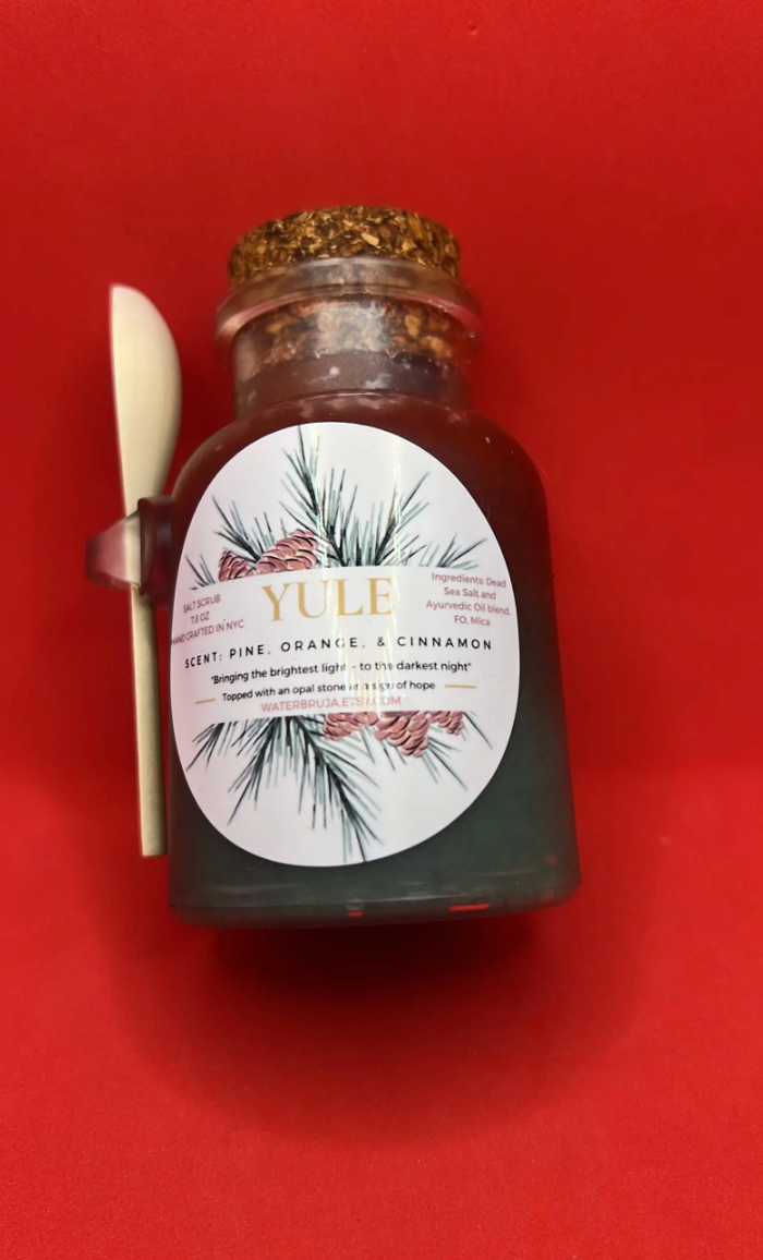 WaterBruja - Vendita all'ingrosso Paletta per scrub/sali da bagno - Scrub al Sale Yule, Scrub Invernale Festivo, Bagno di Cristallo, Opalite1